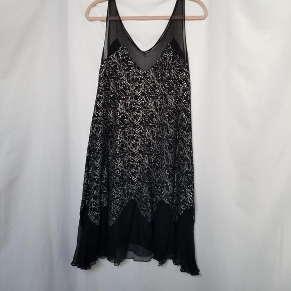 NWT Christopher Kane 100% silk black chiffon dress size 12 - Picture 8 of 8